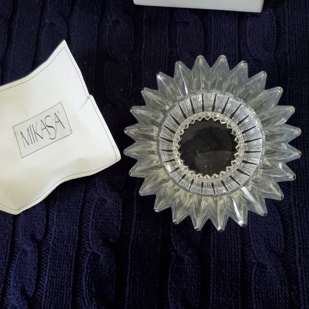 Mikasa Crystal Ardsley Cone Candleholder Votive Tealight in Original Box